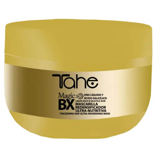 Tahe magic bx gold pack Zestaw do włosów po zabiegu boto Szampon 300ml Maska 300ml Ampułki 5x10ml.jpg