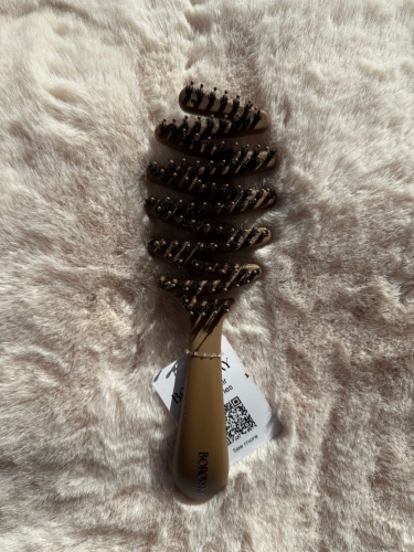 Borovsky hot mokka Szczotka do rozczesywania włosie dzika i nylon