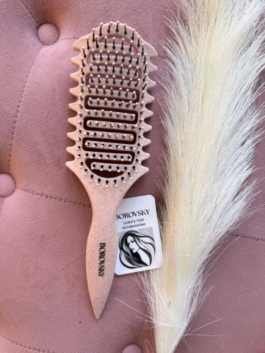 Borovsky Soft Pink Szczotka do włosów kręconych definiująca skręt