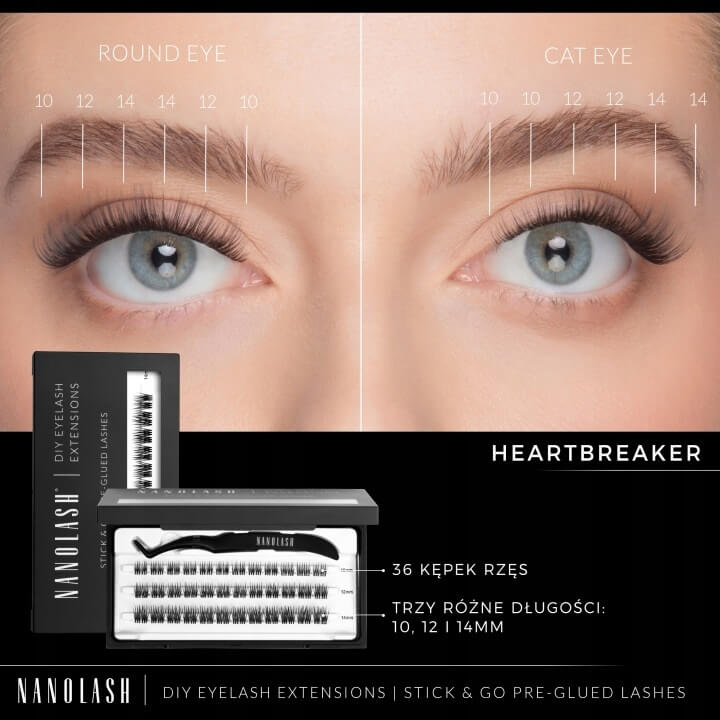 Nanolash pre-glued lashes Rzęsy kępki samoprzylepne 36 szt heartbreaker black.jpg