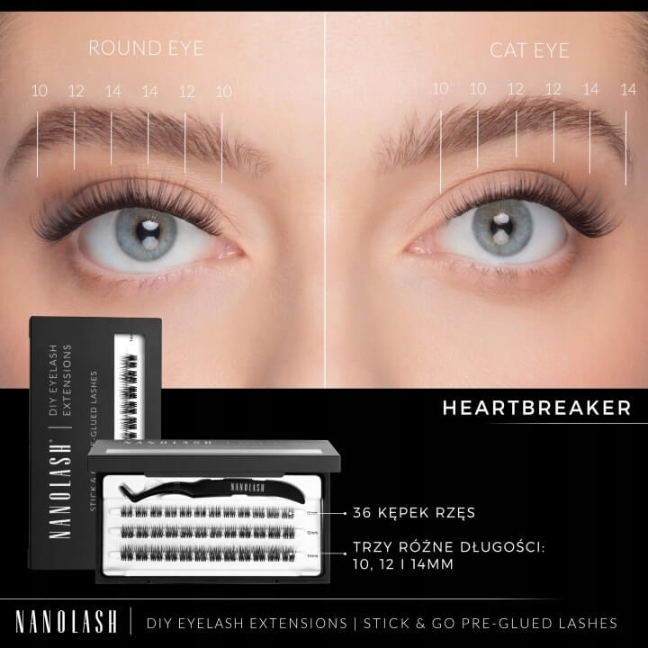 Nanolash pre-glued lashes Rzęsy kępki samoprzylepne 36 szt heartbreaker black.jpg