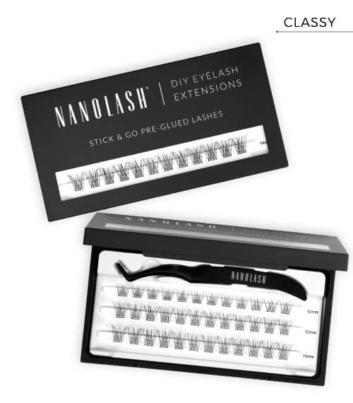 Nanolash pre-glued lashes Rzęsy kępki samoprzylepne 36 szt classy black.jpg