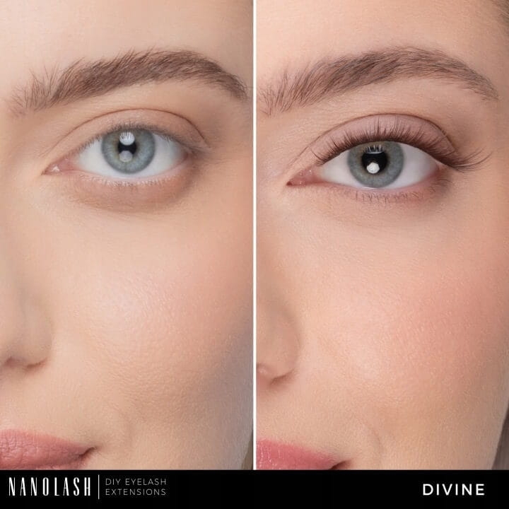 Nanolash diy eyelash extensions Rzęsy bondingowe w kępkach 36 szt divine brown.jpg