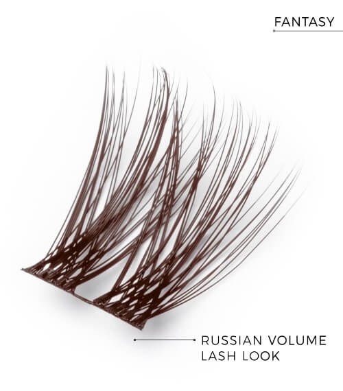 Nanolash diy eyelash extensions Rzęsy bondingowe w kępkach 36 szt fantasy brown.jpg