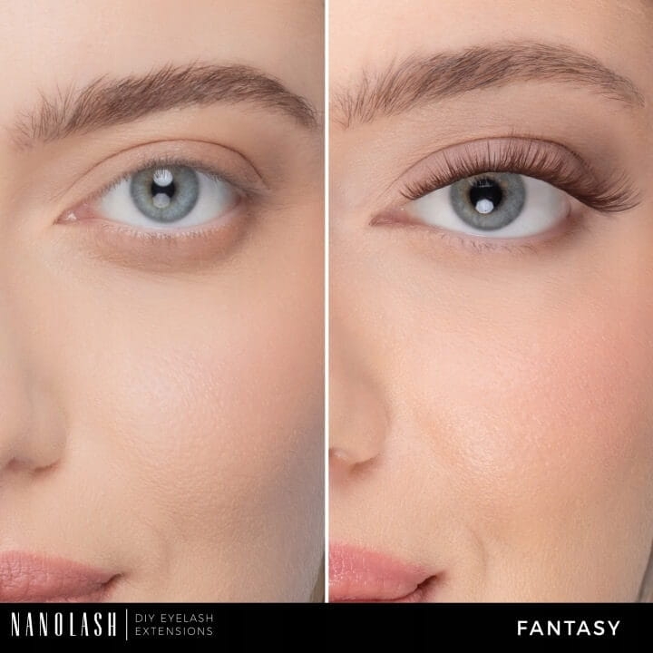 Nanolash diy eyelash extensions Rzęsy bondingowe w kępkach 36 szt fantasy brown.jpg