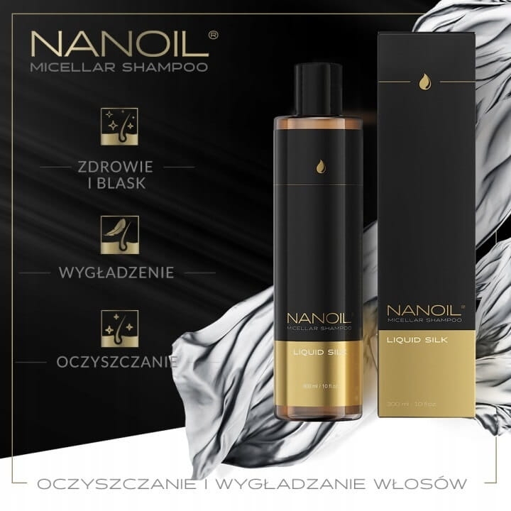 Nanoil liquid silk micellar Micelarny szampon do włosów z jedwabiem 300ml.jpg