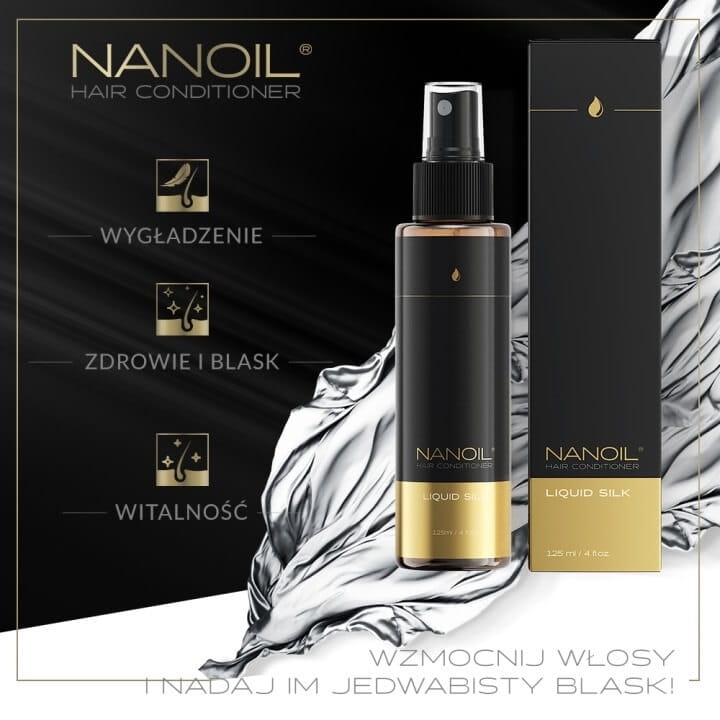 Nanoil liquid silk Wygładzająca odżywka z płynnym jedwabiem bez spłukiwania 125ml.jpg