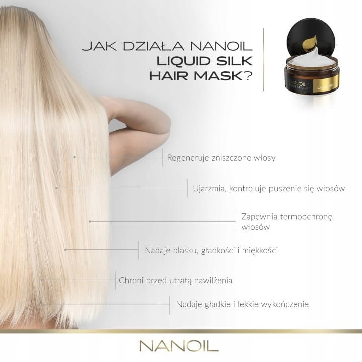 Nanoil liquid silk Maska regenerująco-wygładzająca z jedwabiem do włosów zniszczonych 300ml.jpg