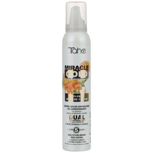 Tahe miracle gold anti frizz Pianka do stylizacji przeciw puszeniu się włosów 200ml.jpg