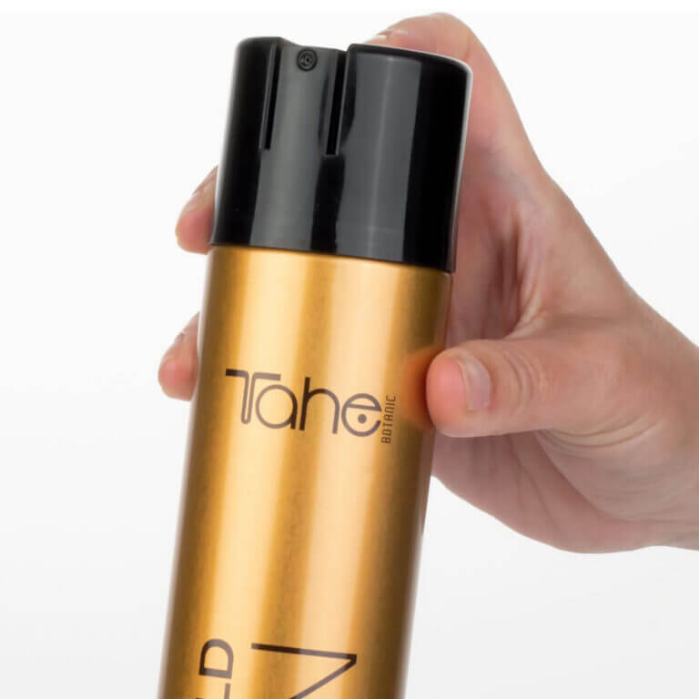 Tahe keratin gold satin Mocny lakier do włosów suchych i zniszczonych 400ml.jpg