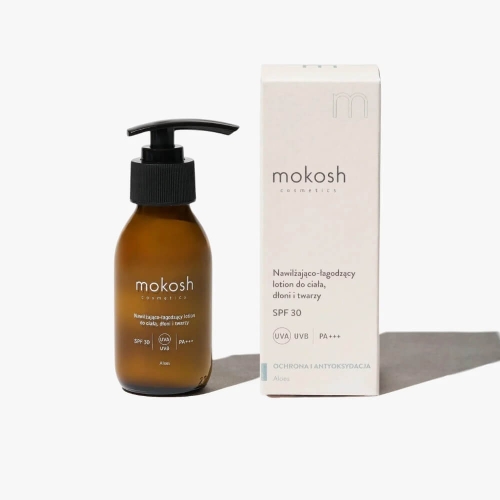 Mokosh Nawilżająco łagodzący lotion do ciała, dłoni, twarzy SPF30 90ml