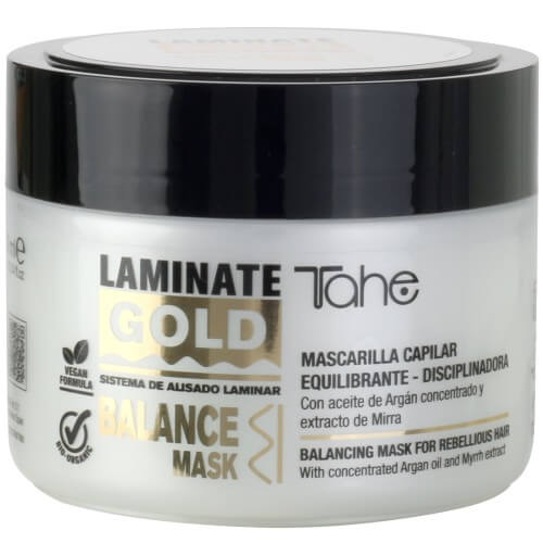 Tahe laminate gold balance Odżywcza maska do włosów suchych 300ml.jpg