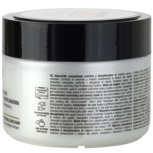 Tahe laminate gold balance Odżywcza maska do włosów suchych 300ml.jpg