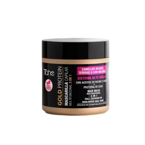 Tahe gold protein Maska 3w1 z filtrem UV do włosów farbowanych 400ml
