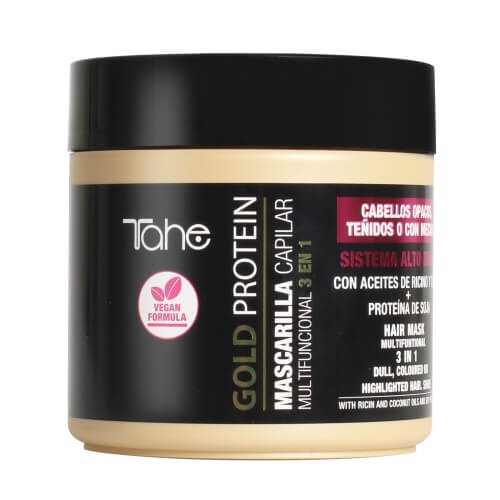 Tahe gold protein Maska 3w1 z filtrem UV do włosów farbowanych 300ml.jpg