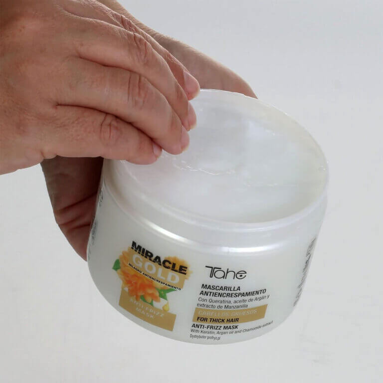 Tahe miracle gold anti frizz Wygładzająca maska do włosów grubych 300ml.jpg