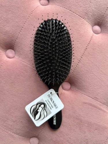 Borovsky Szczotka do rozczesywania włosie dzika i nylon black