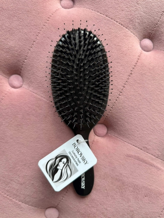 Borovsky Szczotka do rozczesywania włosie dzika i nylon black.jpg