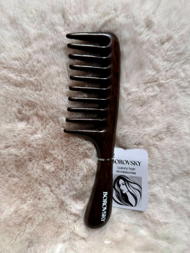 Borovsky Wood Grzebień polerowany do rozczesywania włosów