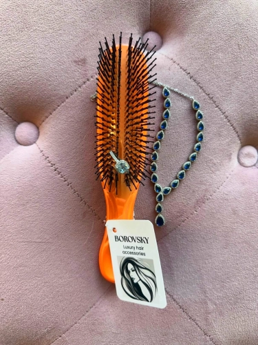 Scalp Brush Borovsky Orange Juice Szczotka do pielęgnacji włosów i skóry głowy 