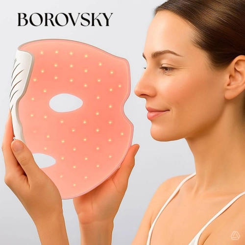 Borovsky Maska ledowa do twarzy do terapii czerwonym światłem LED