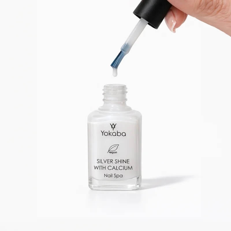 Yokaba Nail spa silver conditioner Mleczna odżywka do paznokci perłowa.jpg