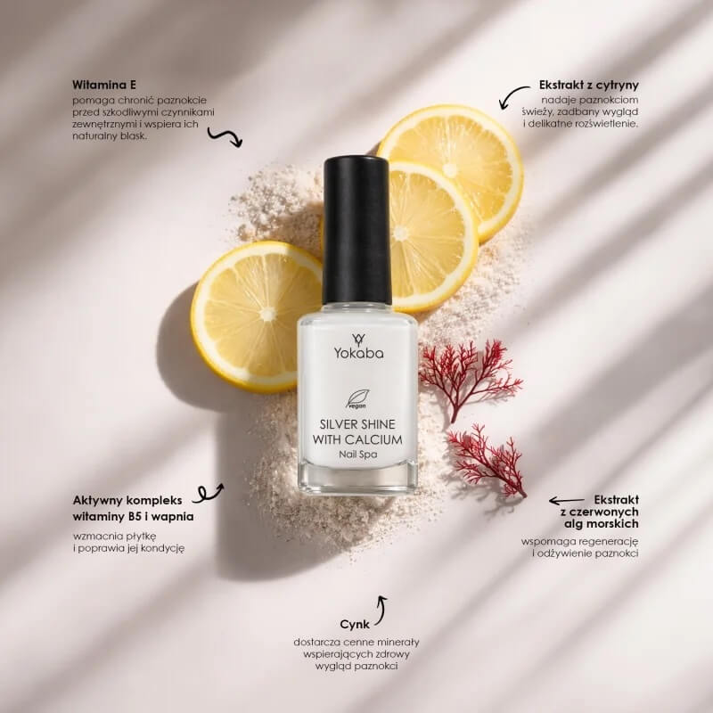 Yokaba Nail spa silver conditioner Mleczna odżywka do paznokci perłowa.jpg