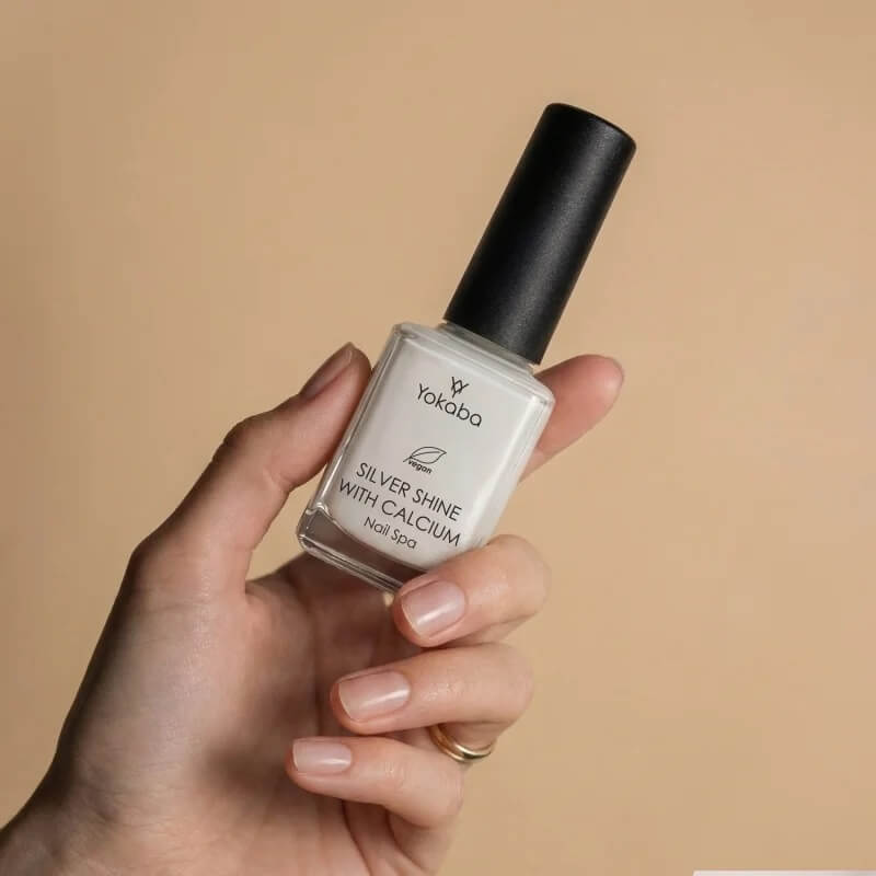 Yokaba Nail spa silver conditioner Mleczna odżywka do paznokci perłowa.jpg