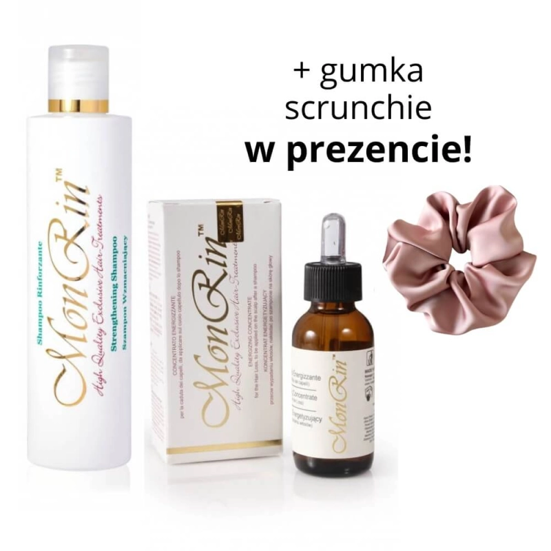 Monrin Zestaw przeciw wypadaniu włosów Szampon 250ml Koncentrat 60ml + scrunchie.jpg