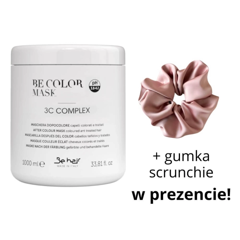 Be hair be color Odżywcza maska z kawiorem, keratyną 1000ml + scrunchie.jpg