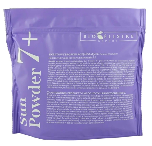 Bioelixire Rozjaśniacz do 7-9 tonów Sun powder 7/9 Proszek rozjaśniający fioletowy 500g.jpg