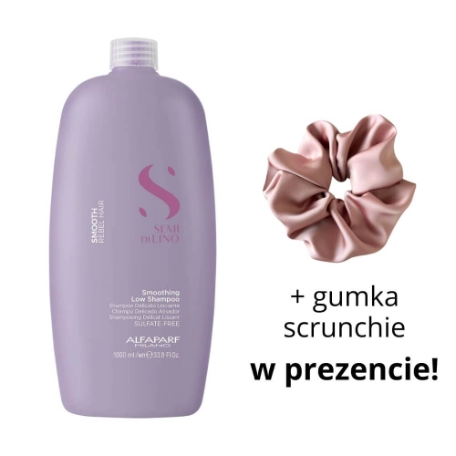 ALFAPARF SDL SMOOTH - Szampon wygładzający do włosów 1000ml + scrunchie