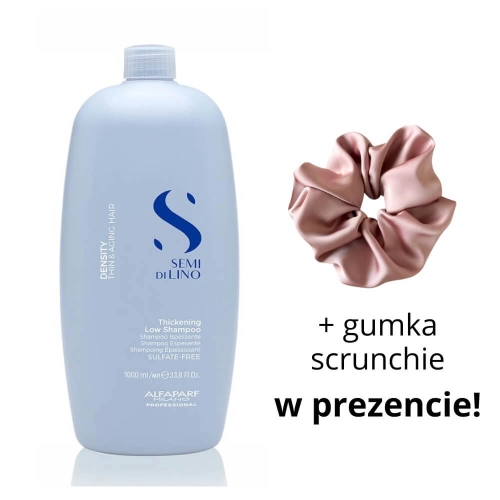 Alfaparf sdl density thickening Szampon pogrubiający do włosów cienkich i przerzedzonych 1000ml + scrunchie