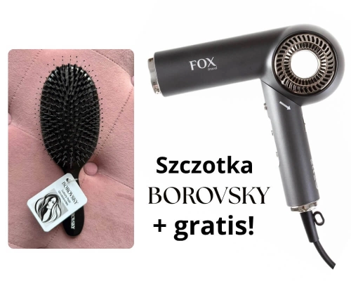 Fox travel Suszarka podróżna składana z jonizacją 1500-1800W + szczotka 