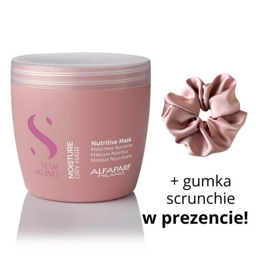 ALFAPARF SDL MOISTURE - Nutritive Maska nawilżająca do włosów suchych 500ml + scrunchie