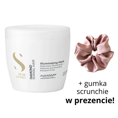 ALFAPARF SDL DIAMOND Maska rozświetlająca do włosów normalnych 500ml + scrunchie