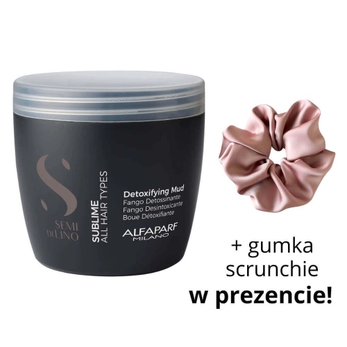 ALFAPARF SDL SUBLIME - Detoksykująca maska błotna do każdego rodzaju włosów 500ml + scrunchie