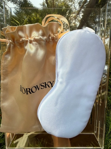 Borovsky Opaska na oczy do spania Pearl White