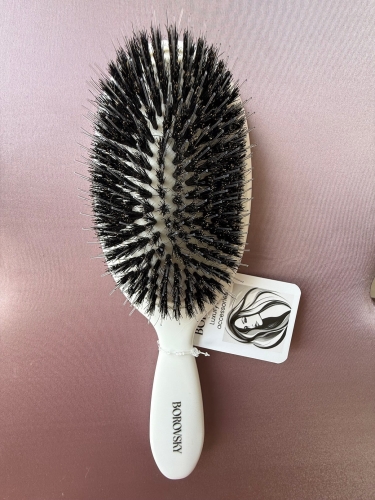 Borovsky extensions White Stone Pro 2 Szczotka do włosów przedłużanych biała.jpg