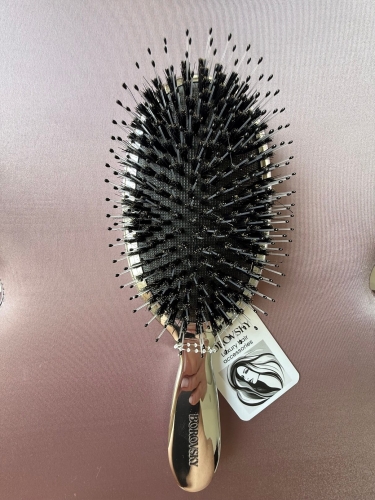 Borovsky Szczotka do rozczesywania włosie dzika i nylon Silver.jpg