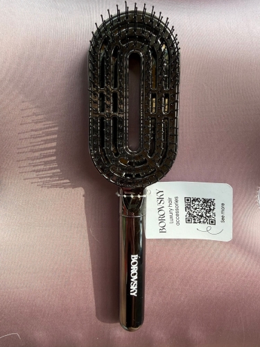 Borovsky Steel Chrome Szczotka do włosów nylonowa.jpg