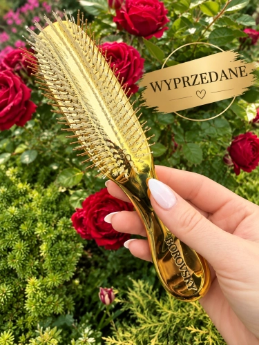 Scalp brush Borovsky gold 2 Szczotka do pielęgnacji włosów i skóry głowy złota