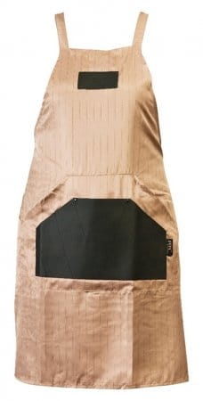 Fox  Barber Expert 1 Brązowy w czarne pasy Fartuch barberski