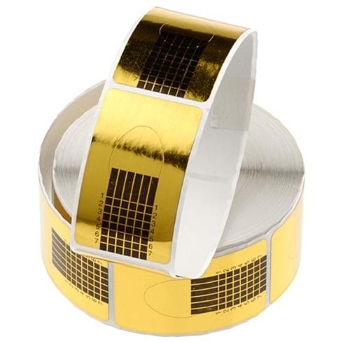 Formy do paznokci złote Gold prostokątne 500szt.